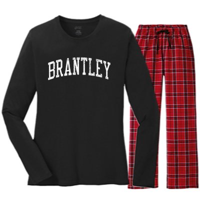 Brantley Al Vintage Athletic Sports Js02 Women's Long Sleeve Flannel Pajama Set 