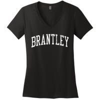 Brantley Al Vintage Athletic Sports Js02 Women's V-Neck T-Shirt