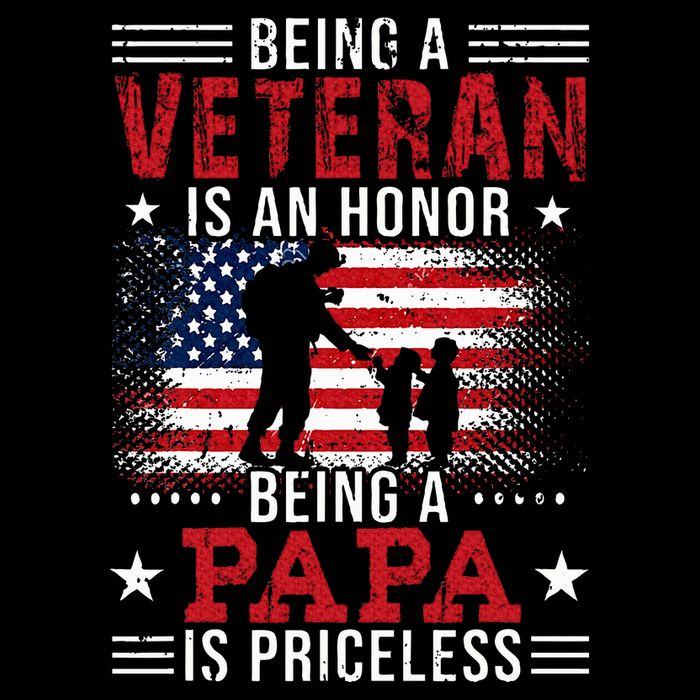 Being A Veteran Is An Honor Being Papa Is Priceless Cooling Performance Crew T-Shirt