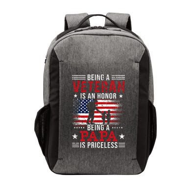 Being A Veteran Is An Honor Being Papa Is Priceless Vector Backpack