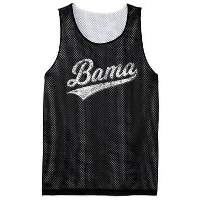 Bama Alabama Varsity Script Classic Sports Jersey Style Mesh Reversible Basketball Jersey Tank