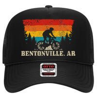 Bentonville Arkansas Vintage Mountain Bike Cycling High Crown Mesh Back Trucker Hat