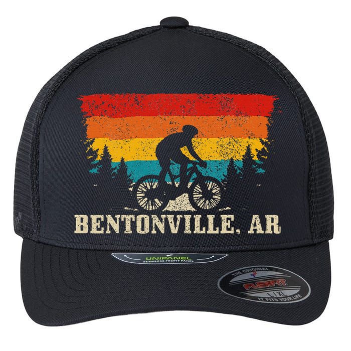 Bentonville Arkansas Vintage Mountain Bike Cycling Flexfit Unipanel Trucker Cap