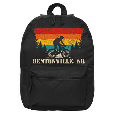 Bentonville Arkansas Vintage Mountain Bike Cycling 16 in Basic Backpack