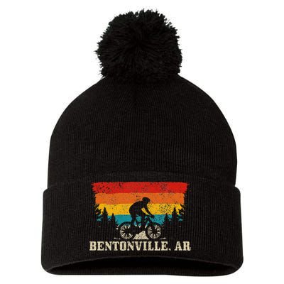 Bentonville Arkansas Vintage Mountain Bike Cycling Pom Pom 12in Knit Beanie