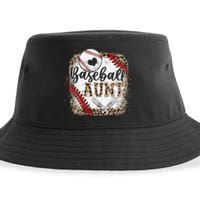 Baseball Auntie Vintage Leopard Baseball Pride Sustainable Bucket Hat