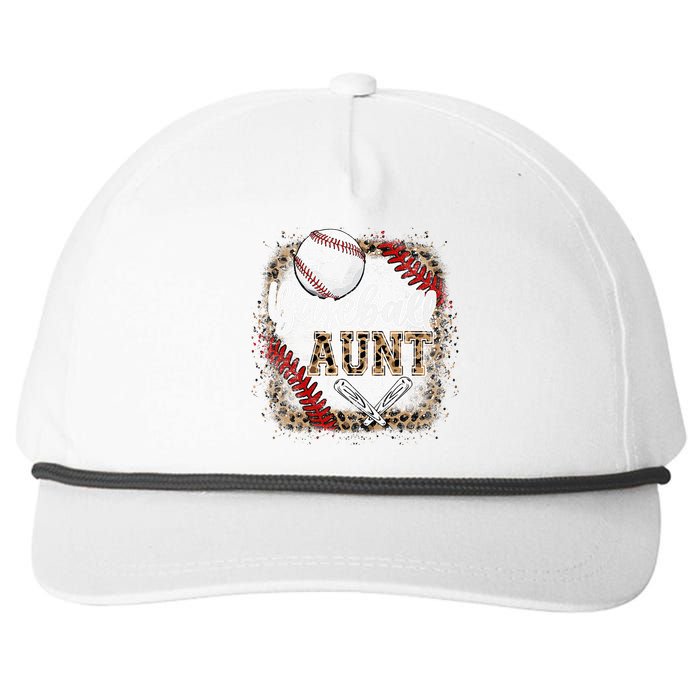 Baseball Auntie Vintage Leopard Baseball Pride Snapback Five-Panel Rope Hat