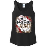 Baseball Auntie Vintage Leopard Baseball Pride Ladies Essential Tank