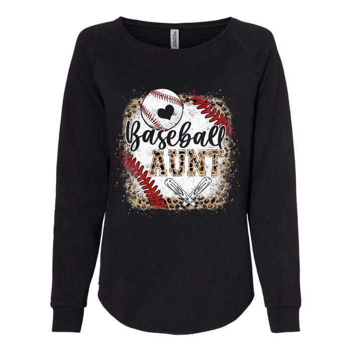 Baseball Auntie Vintage Leopard Baseball Pride Womens California Wash Sweatshirt