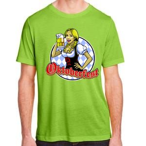 Bavarian Girl With A Glass of Beer Celebrating Oktoberfest Adult ChromaSoft Performance T-Shirt