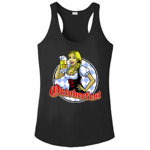 Bavarian Girl With A Glass of Beer Celebrating Oktoberfest Ladies PosiCharge Competitor Racerback Tank