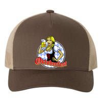 Bavarian Girl With A Glass of Beer Celebrating Oktoberfest Yupoong Adult 5-Panel Trucker Hat