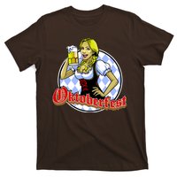 Bavarian Girl With A Glass of Beer Celebrating Oktoberfest T-Shirt