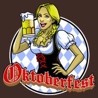 Bavarian Girl With A Glass of Beer Celebrating Oktoberfest T-Shirt