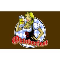 Bavarian Girl With A Glass of Beer Celebrating Oktoberfest Bumper Sticker