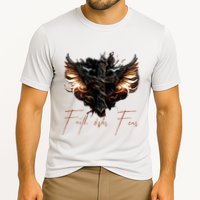 Biker Angel Wings Christian Cross Faith Over Fear On Back Cooling Performance Crew T-Shirt