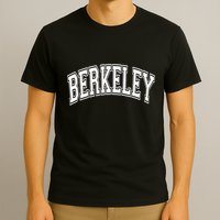 Berkeley Arched White Text T-Shirt