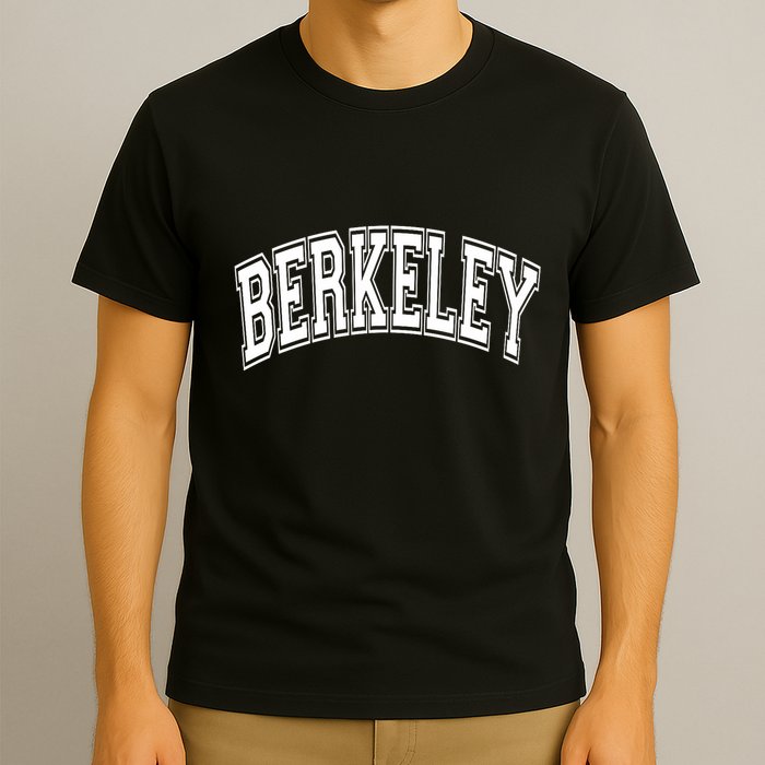Berkeley Arched White Text T-Shirt