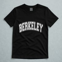 Berkeley Arched White Text T-Shirt
