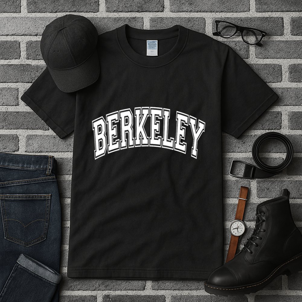 Berkeley Arched White Text Tall T-Shirt