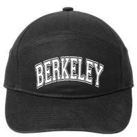 Berkeley Arched White Text 7-Panel Snapback Hat