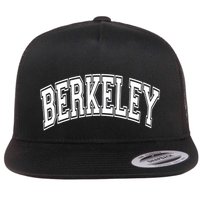 Berkeley Arched White Text Flatbill Hat