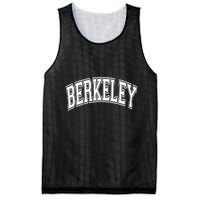 Berkeley Arched White Text Mesh Reversible Basketball Jersey Tank