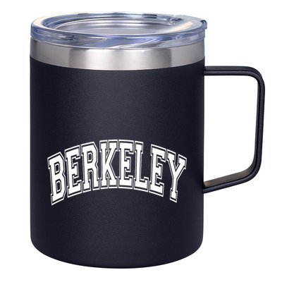 Berkeley Arched White Text 12oz Stainless Steel Coffee Mug