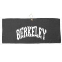Berkeley Arched White Text Large Microfiber Waffle Golf Towel