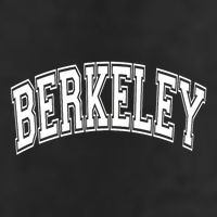 Berkeley Arched White Text Large Microfiber Waffle Golf Towel