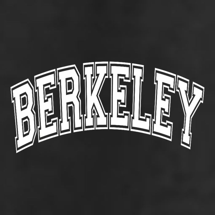 Berkeley Arched White Text Large Microfiber Waffle Golf Towel
