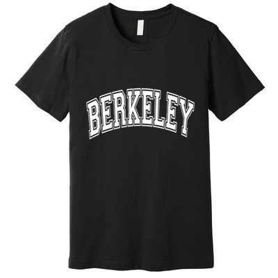 Berkeley Arched White Text Premium T-Shirt