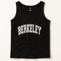 Berkeley Arched White Text Tank Top