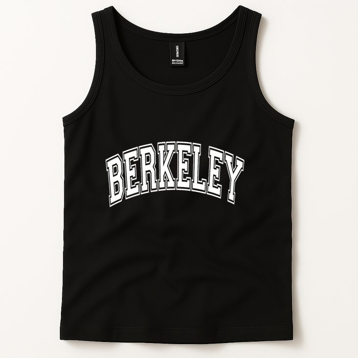 Berkeley Arched White Text Tank Top
