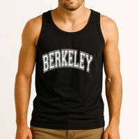 Berkeley Arched White Text Tank Top