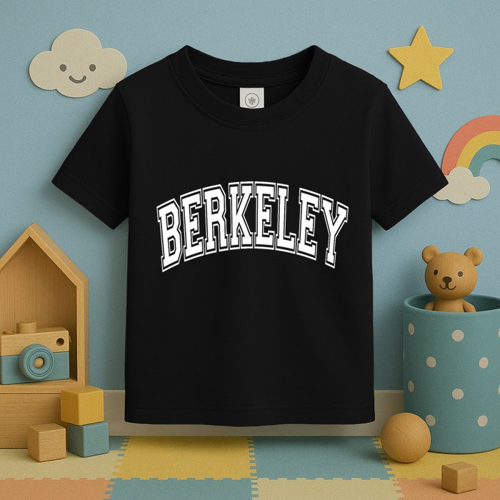Berkeley Arched White Text Toddler T-Shirt
