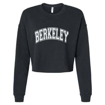 Berkeley Arched White Text Cropped Pullover Crew
