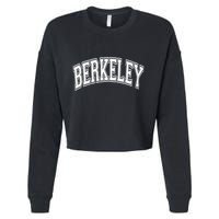 Berkeley Arched White Text Cropped Pullover Crew