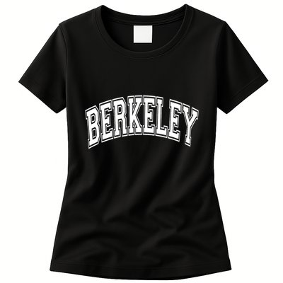Berkeley Arched White Text Womens T-Shirt