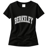 Berkeley Arched White Text Womens T-Shirt