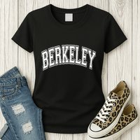 Berkeley Arched White Text Womens T-Shirt