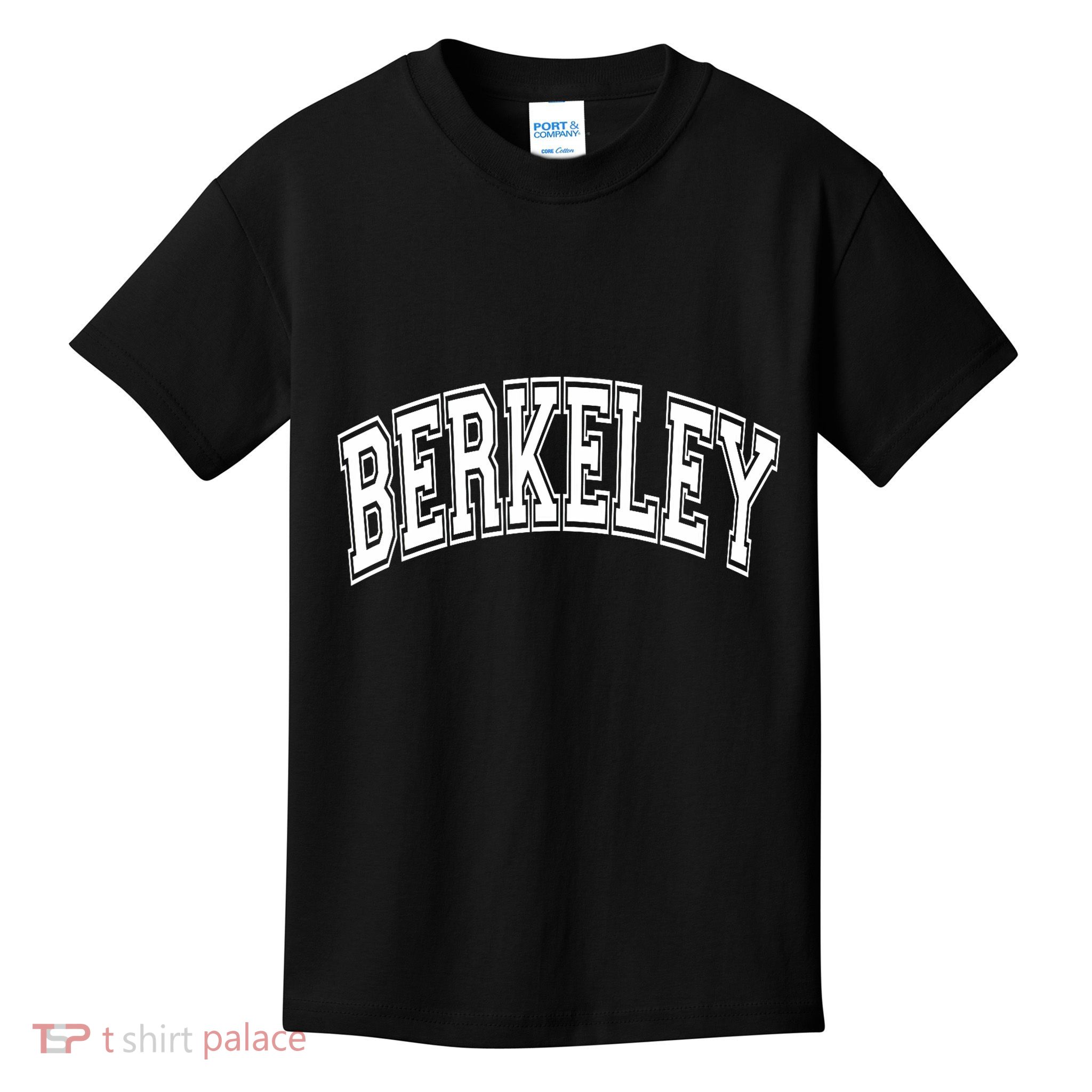 Berkeley Arched White Text Kids T-Shirt