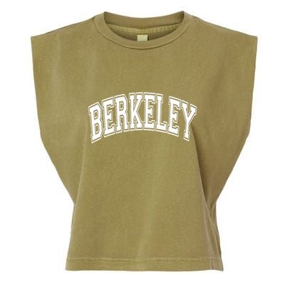 Berkeley Arched White Text Garment-Dyed Women's Muscle Tee