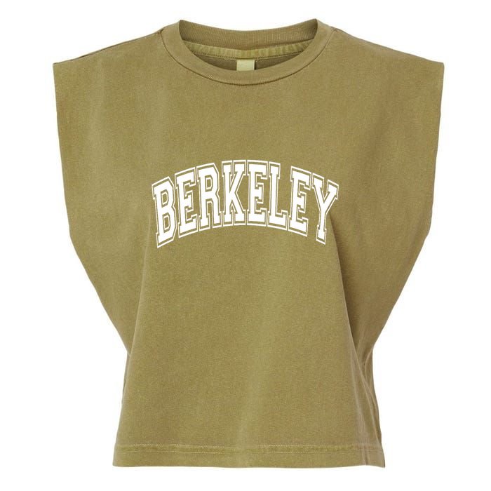 Berkeley Arched White Text Garment-Dyed Women's Muscle Tee
