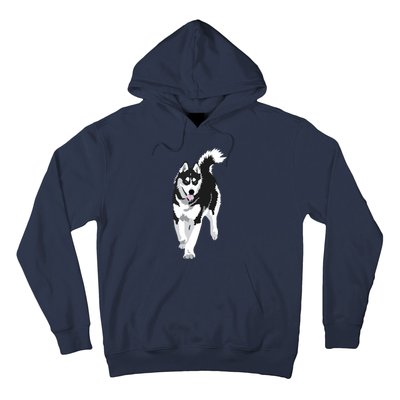 Black And White Siberian Husky Snow Dog Hoodie