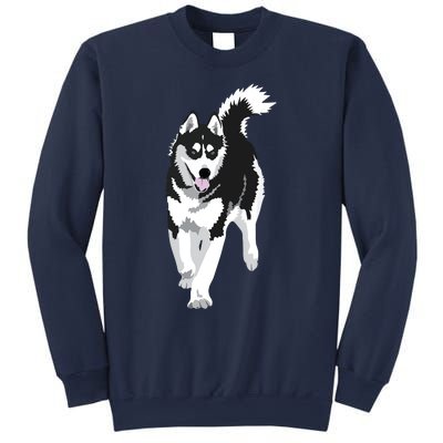 Black And White Siberian Husky Snow Dog Sweatshirt