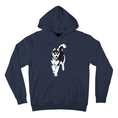 Black And White Siberian Husky Snow Dog Tall Hoodie