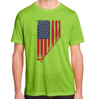 Beautiful America With Ice Hockey Funny Gift Adult ChromaSoft Performance T-Shirt