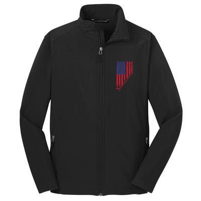 Beautiful America With Ice Hockey Funny Gift Core Soft Shell Jacket