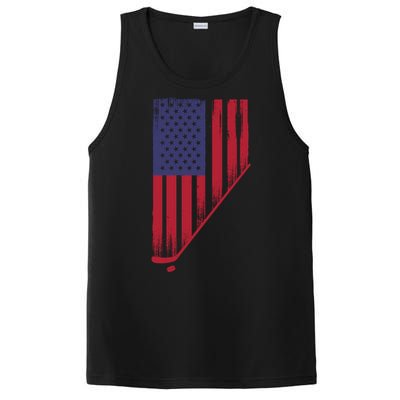 Beautiful America With Ice Hockey Funny Gift PosiCharge Competitor Tank